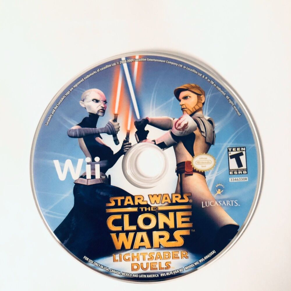Nintendo Wii : Star Wars The Clone Wars: Lightsaber Duels- No Case